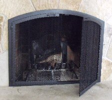 all black curtain mesh door screen second view