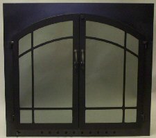 square to arch window pane with arch pane twin doors