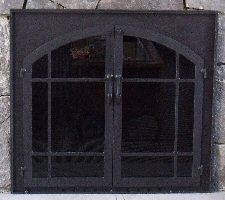 square to arch windowpane with moulding on stone