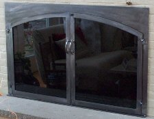 Square to arch all natural iron and twin doors